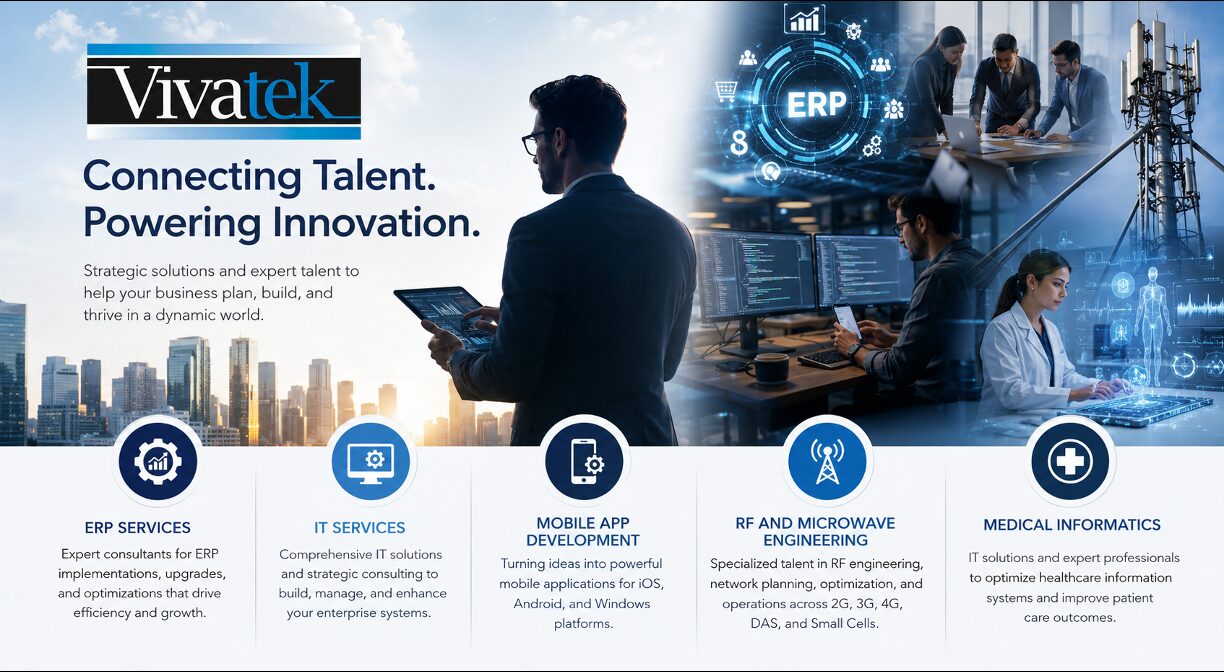 Viva Tek talent across ERP, IT, mobile, and RF engineering practices